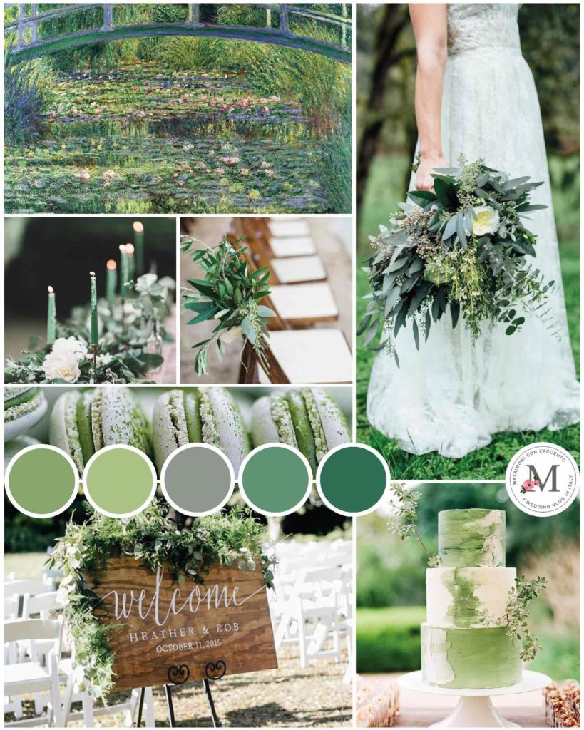 Matrimonio total green: palette ispirata a Monet by Roberta Patanè